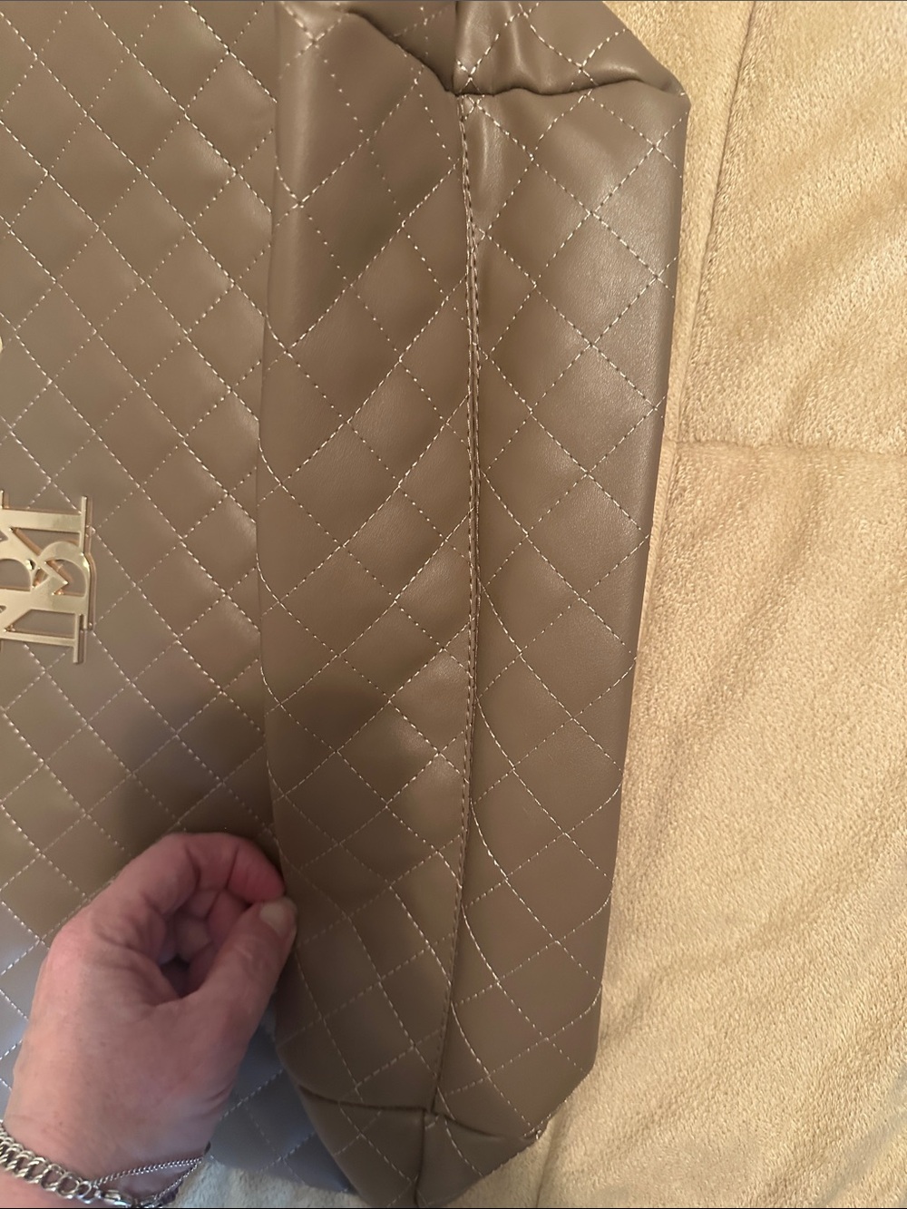 Badgley mischka NWT $129 Chain Shoulder Bag - Taupe - Picture 10 of 10